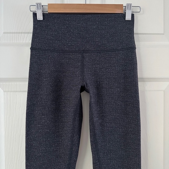 Lululemon Wunder Under 28" Hi-Rise Tight Luon Variegated Knit Heathered Black - Picture 5 of 16